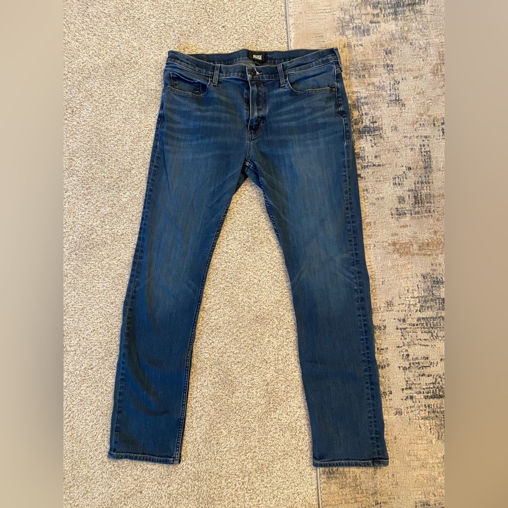PAIGE Federal Jeans - size 36 waist.  34 in inseam. Practically new!